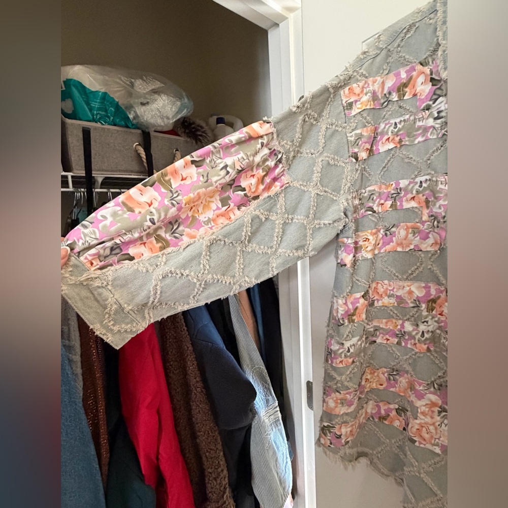 Pol Floral Patchwork Jean Jacket - image 3